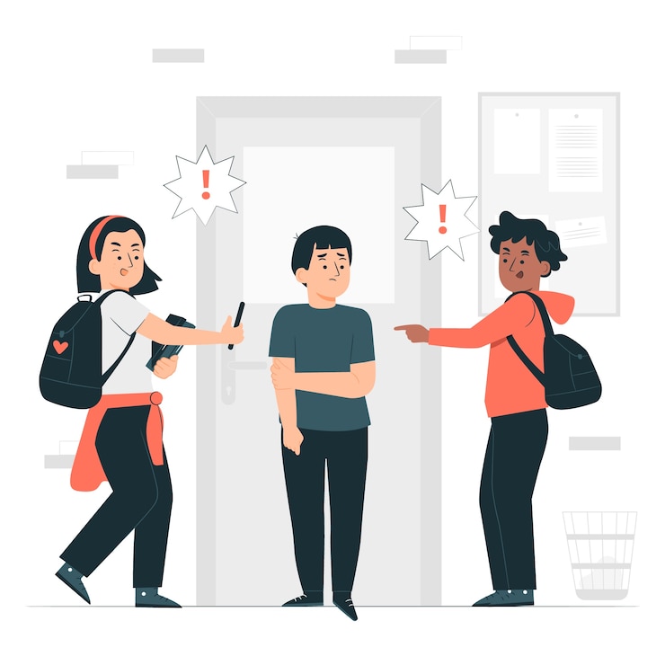 Vector Gratis school bullying concept illustration