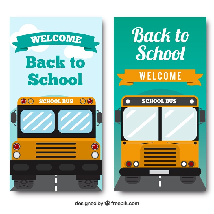 Vector Gratis school bus for back to school banners