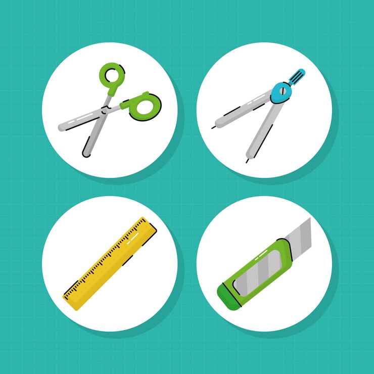 Vector Gratis school tools icon set