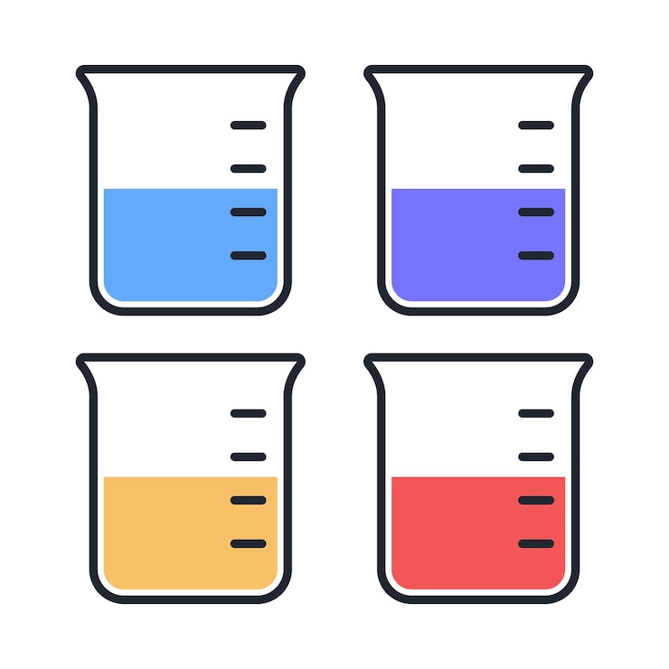 Vector Gratis science beaker jar set