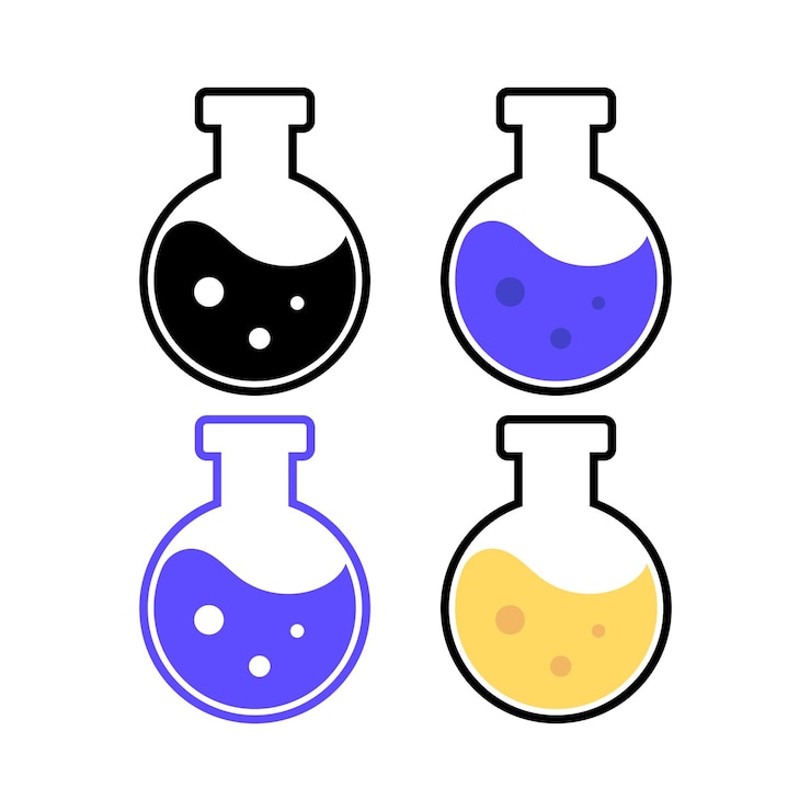 Vector Gratis science beaker set