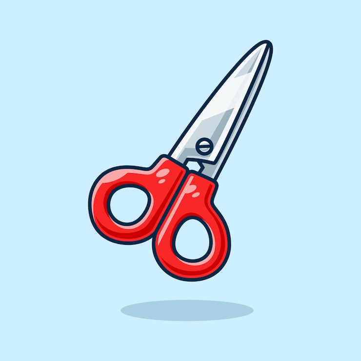 Vector Gratis scissors cartoon vector icon illustration education object icon isolated flat vector