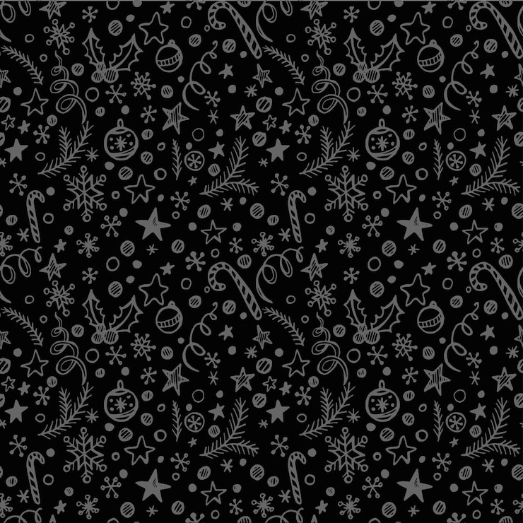 Vector Gratis seamless pattern with hand-drawn chalk christmas illustration eps10