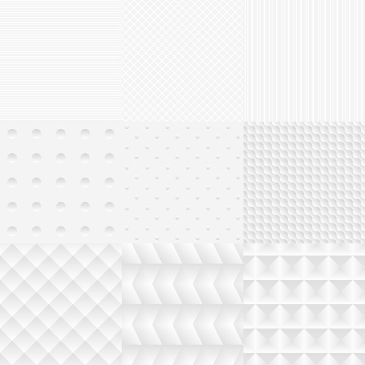 Vector Gratis seamless simple vector white textures set