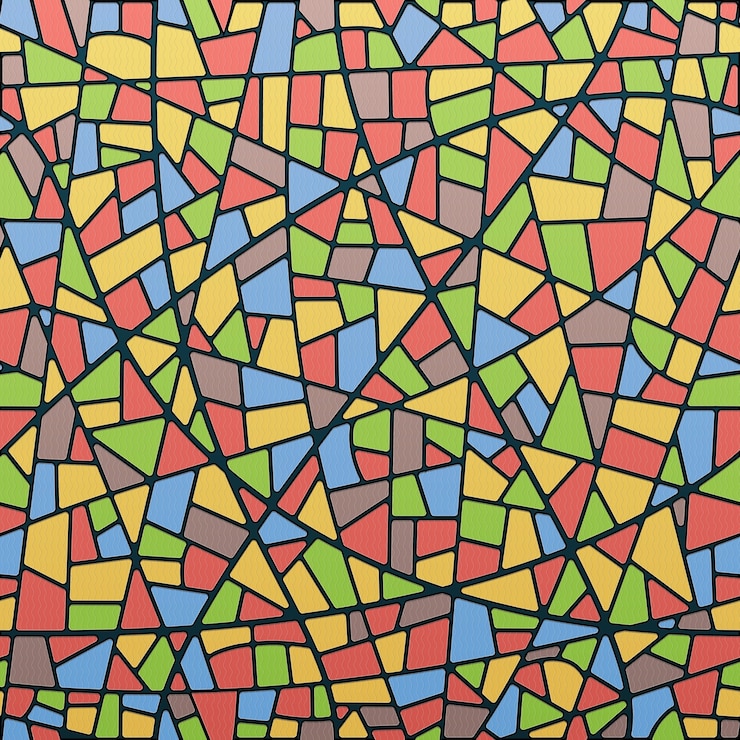 Vector Gratis seamless stained-glass bright colors with light and shadow