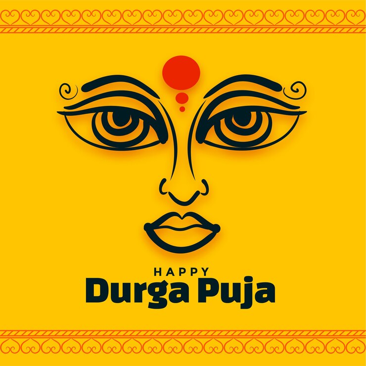 Vector Gratis selamat durga pooja latar belakang festival india