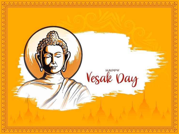 Vector Gratis selamat hari raya waisak atau latar belakang perayaan festival umat hindu buddha purnima