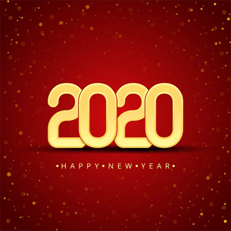 Vector Gratis selamat tahun baru emas 2020