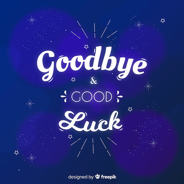 Vector Gratis selamat tinggal latar belakang surat bersinar