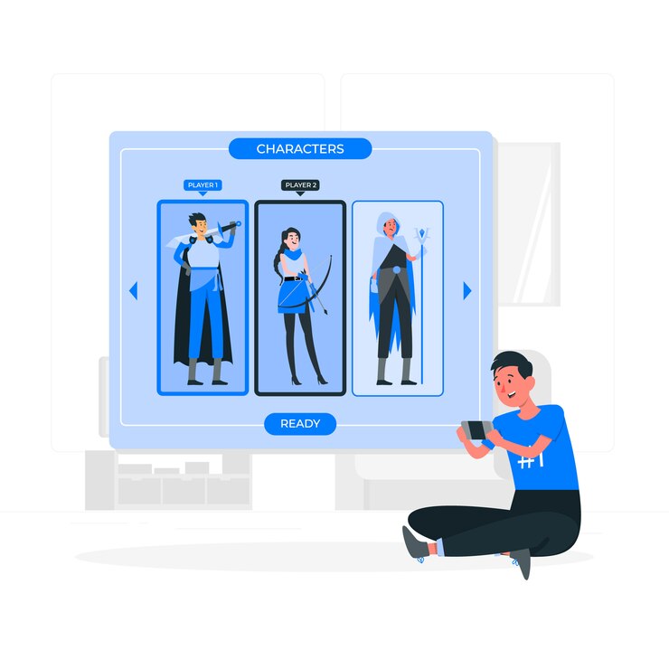 Vector Gratis select player concept illustration