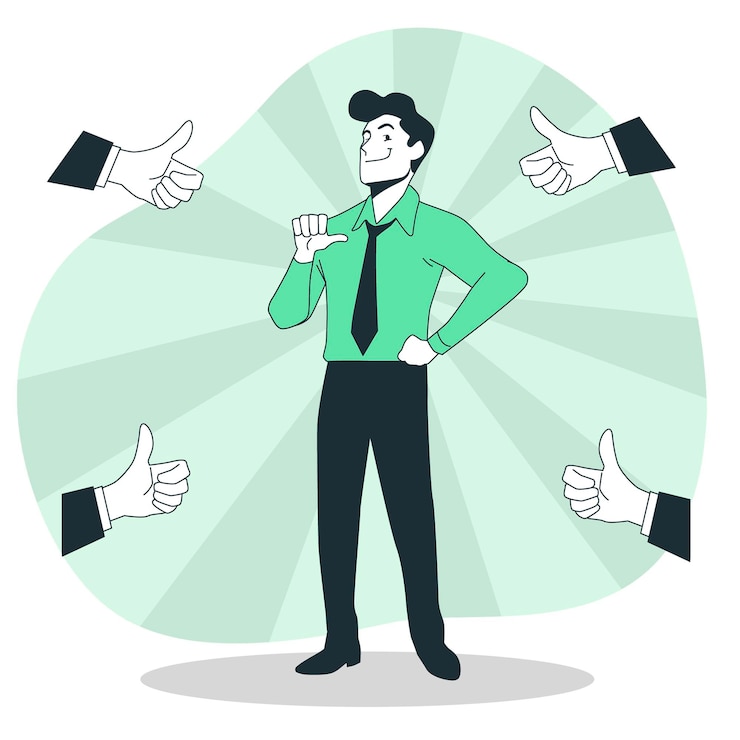 Vector Gratis self confidence concept illustration