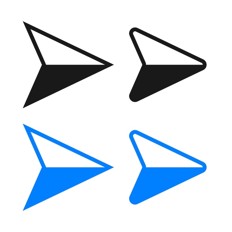 Vector Gratis send arrow set