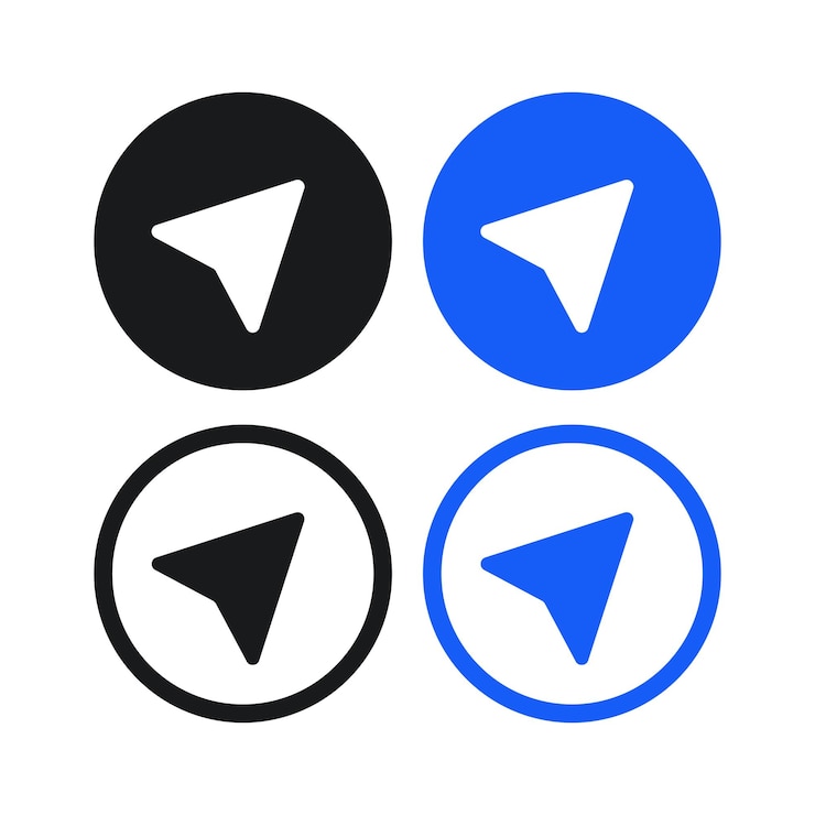 Vector Gratis send arrows circles set