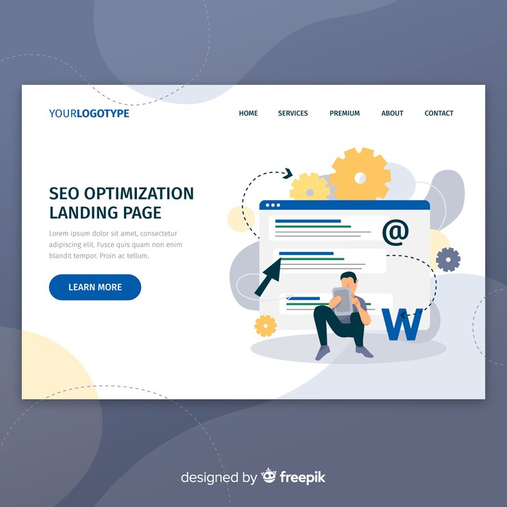 Vector Gratis seo optimization landing page