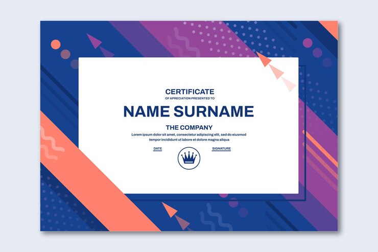 Vector Gratis sertifikat modern datar