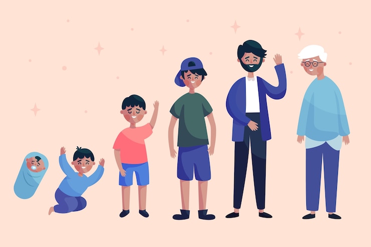Vector Gratis seseorang di usia yang berbeda