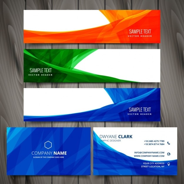 Vector Gratis set alat tulis bisnis berwarna-warni