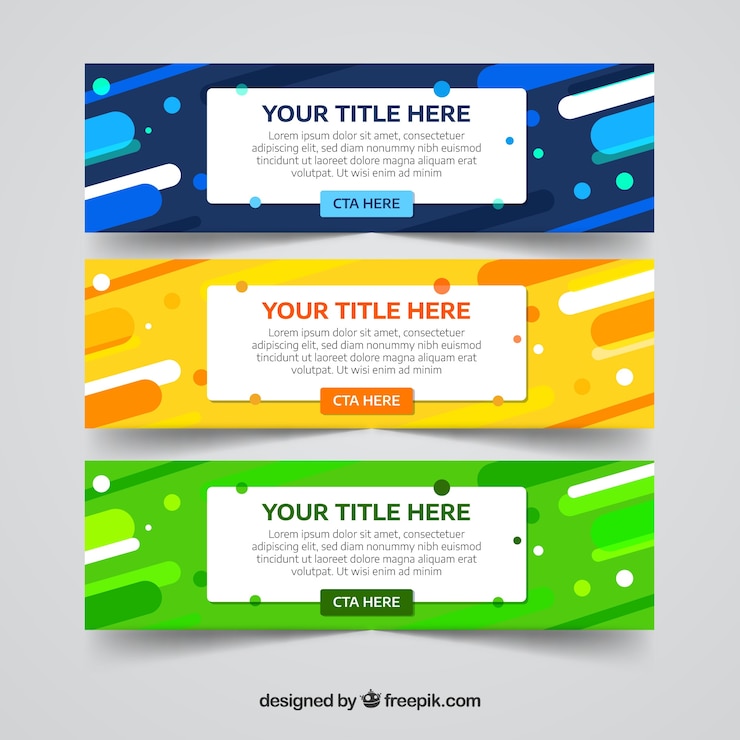 Vector Gratis set banner abstrak modern