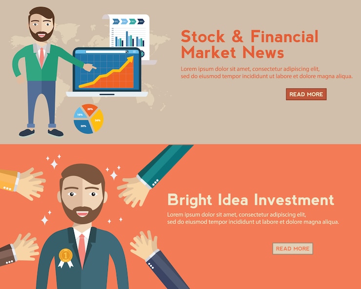 Vector Gratis set banner bisnis