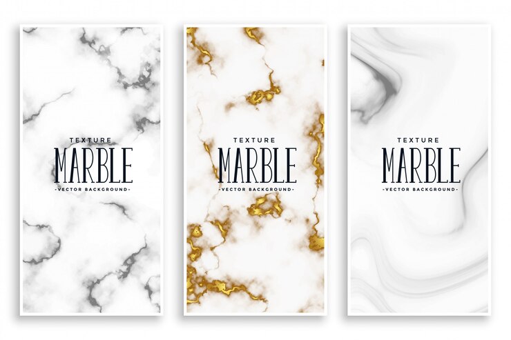 Vector Gratis set banner tekstur marmer abstrak