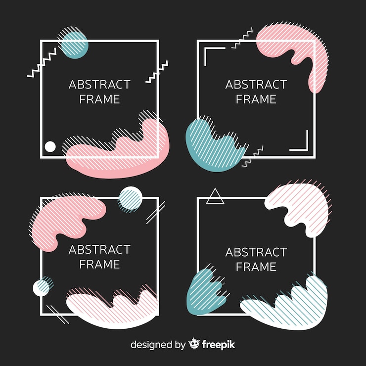Vector Gratis set bingkai abstrak