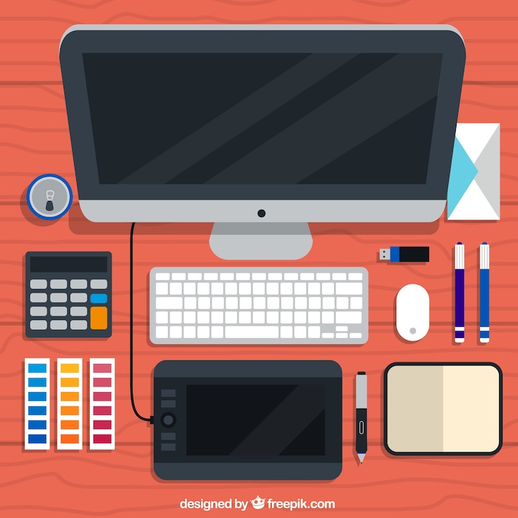 Vector Gratis set elemen meja