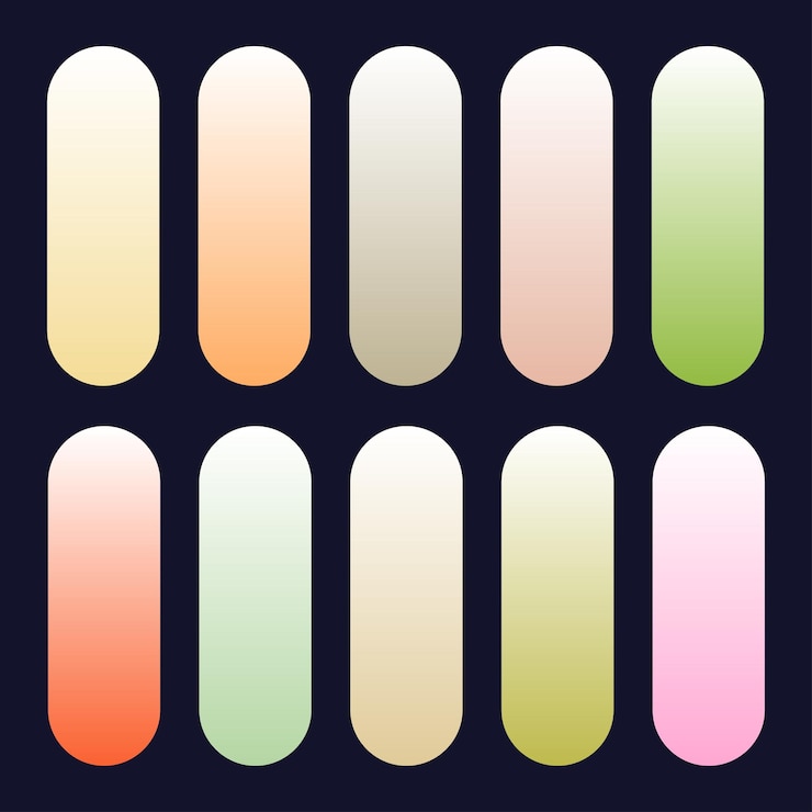 Vector Gratis set gradien warna pastel
