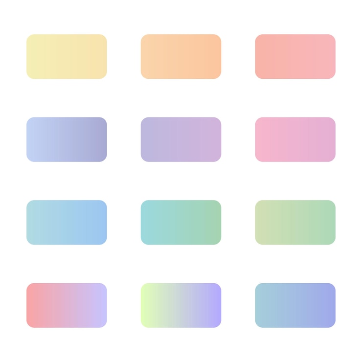 Vector Gratis set gradien warna pastel