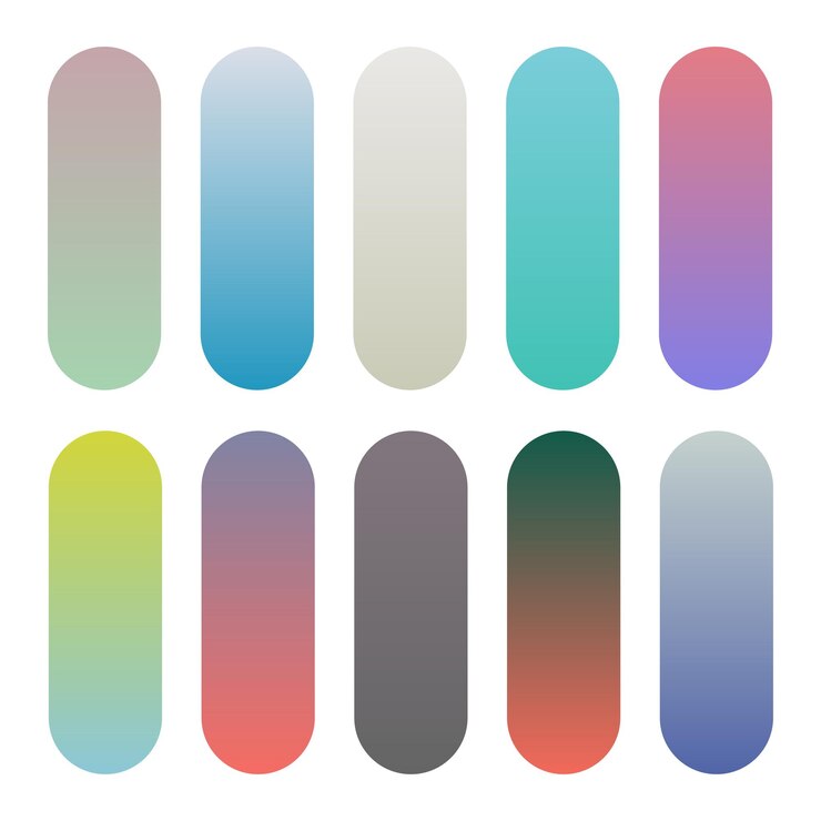 Vector Gratis set gradien warna-warni