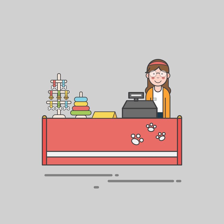 Vector Gratis set ilustrasi toko hewan peliharaan
