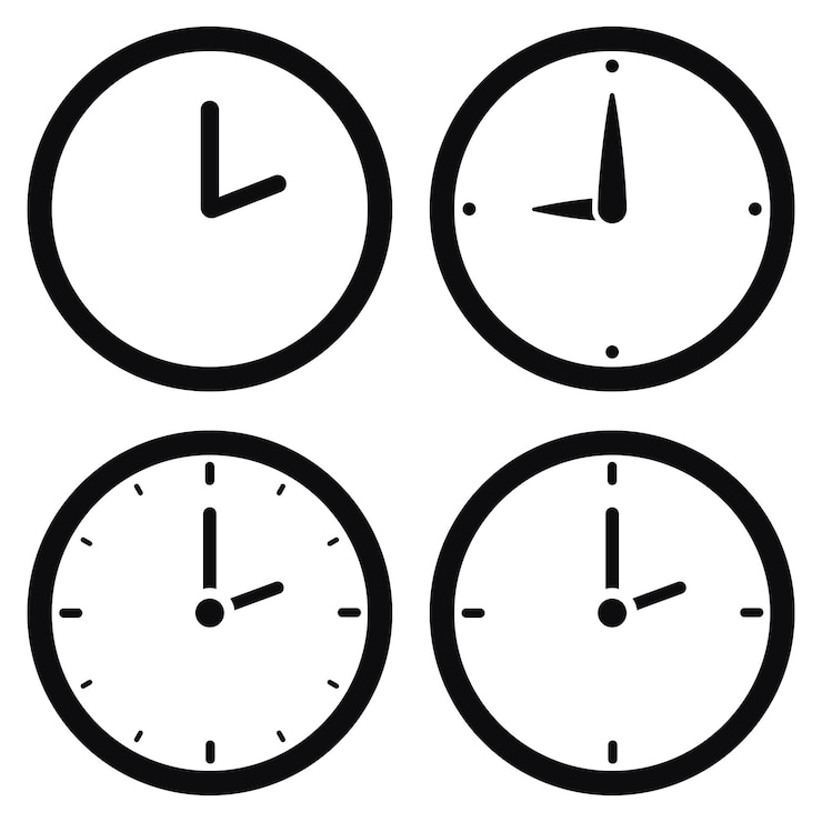 Vector Gratis set jam glyph