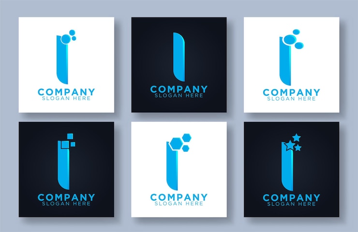 Vector Gratis set koleksi desain logo huruf monogram awal i ilustrasi vektor