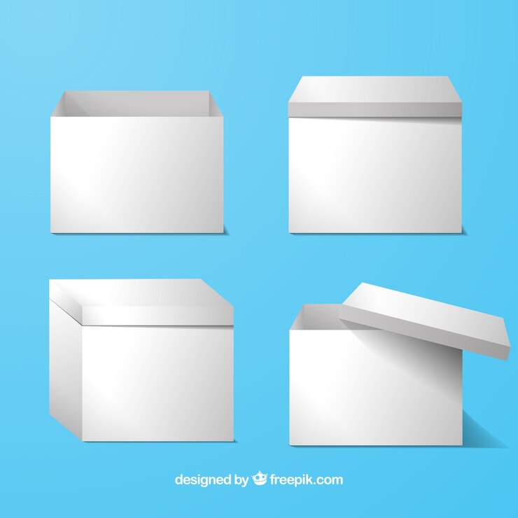Vector Gratis set kotak putih untuk pengiriman