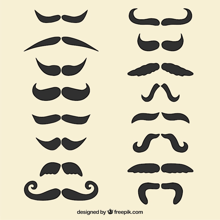 Vector Gratis set kumis dekoratif