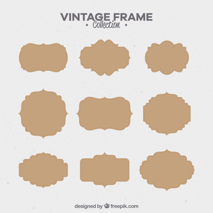 Vector Gratis set label dalam gaya vintage