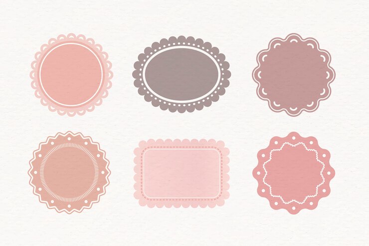 Vector Gratis set label pastel