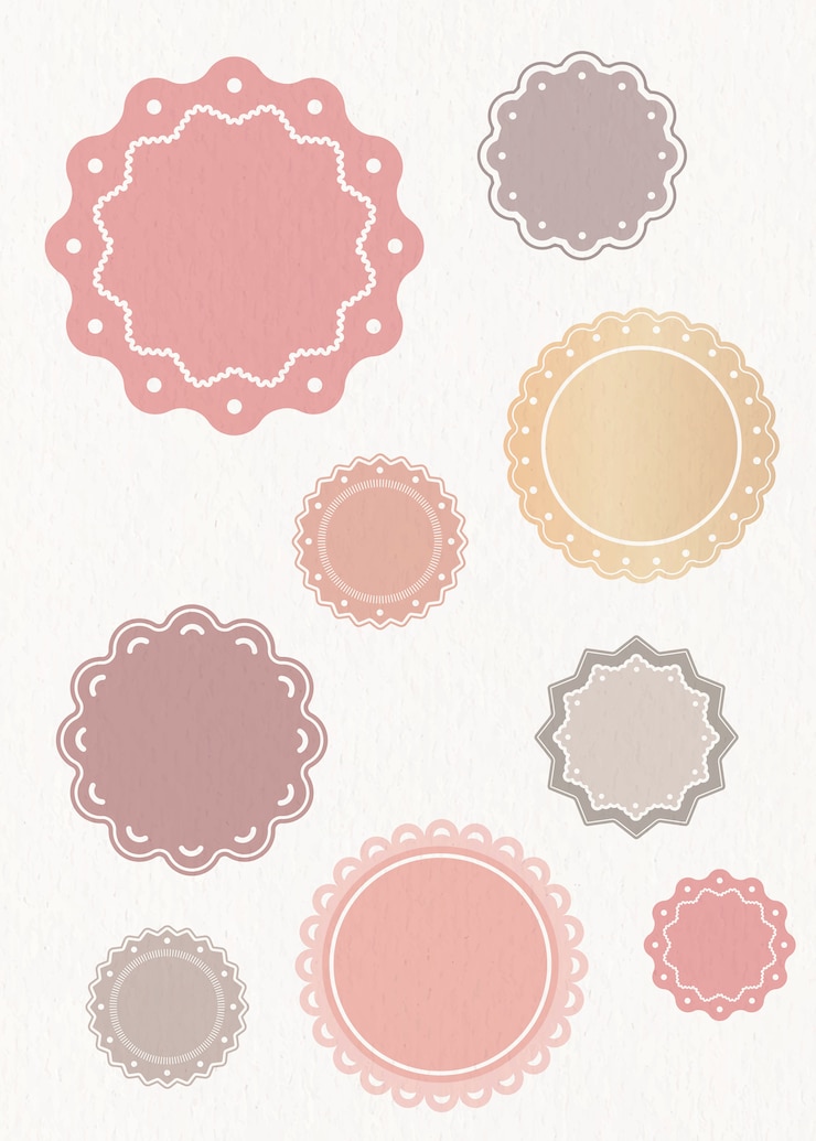 Vector Gratis set label pastel