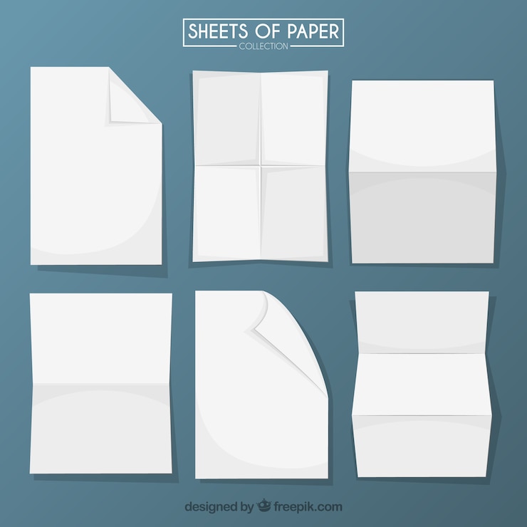 Vector Gratis set lembaran kertas