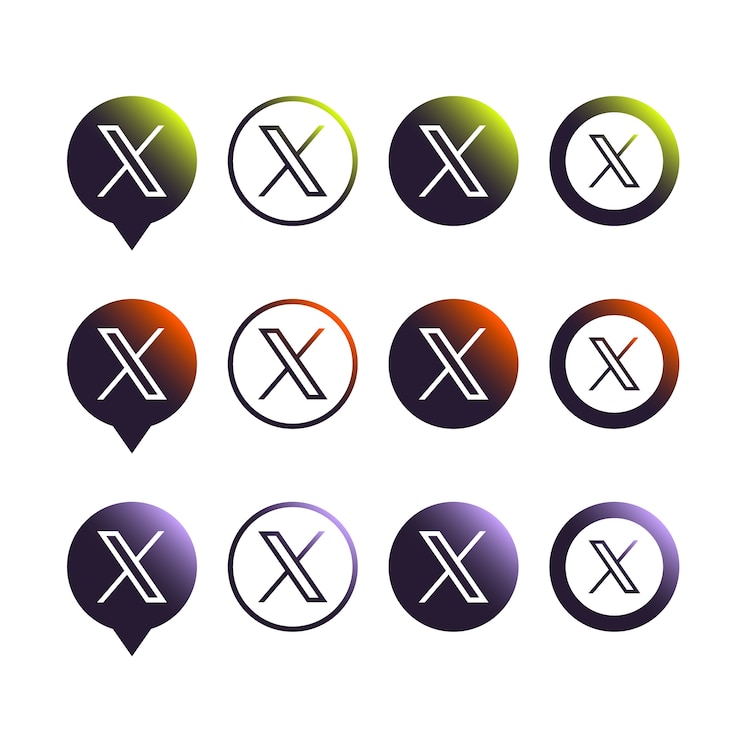 Vector Gratis set logo media sosial