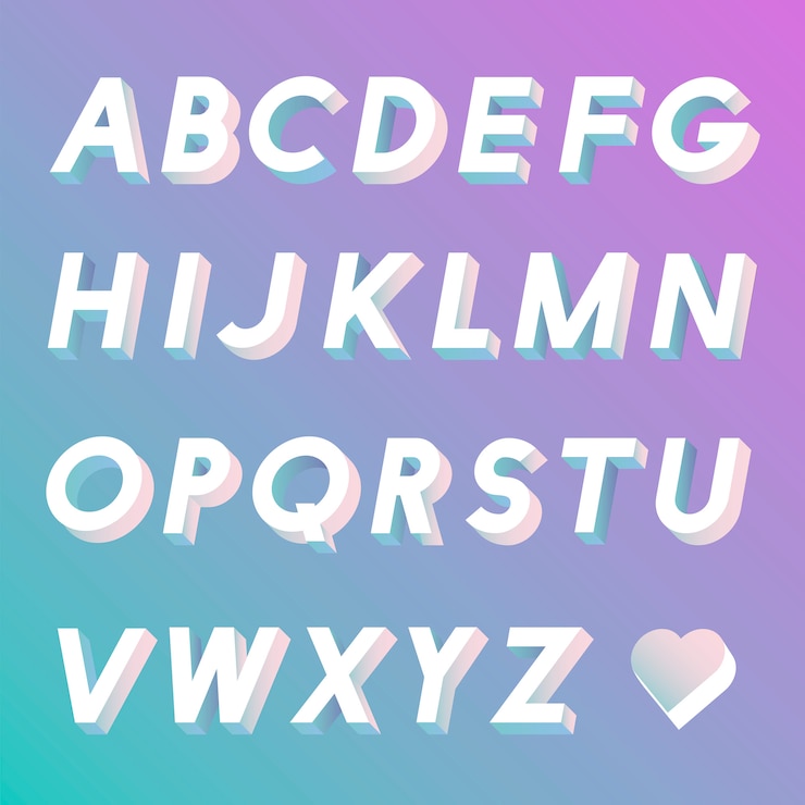 Vector Gratis set of alphabet vectors