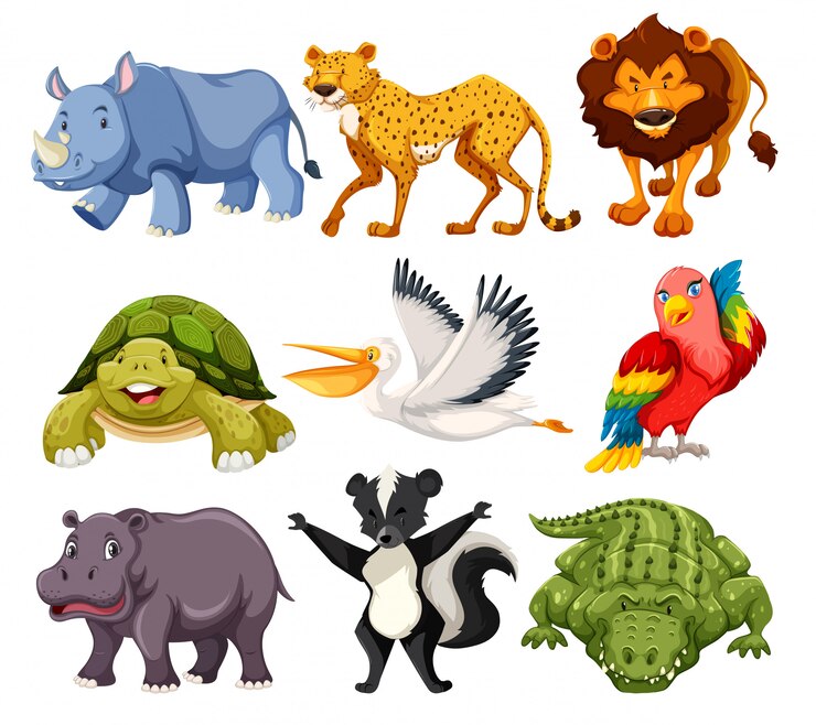 Vector Gratis set of animals pack