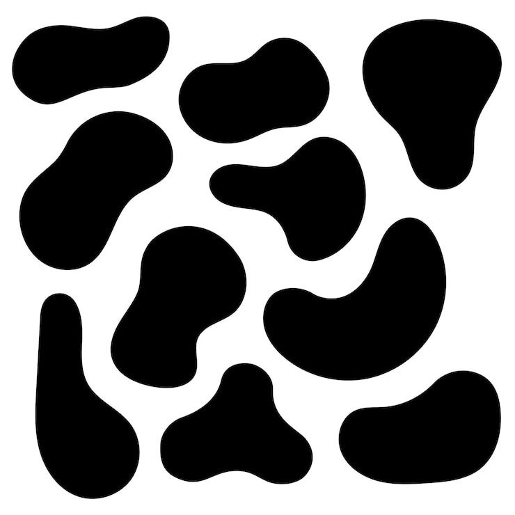 Vector Gratis set of black blobs