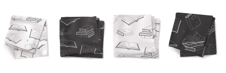 Vector Gratis set of black white kitchen towels