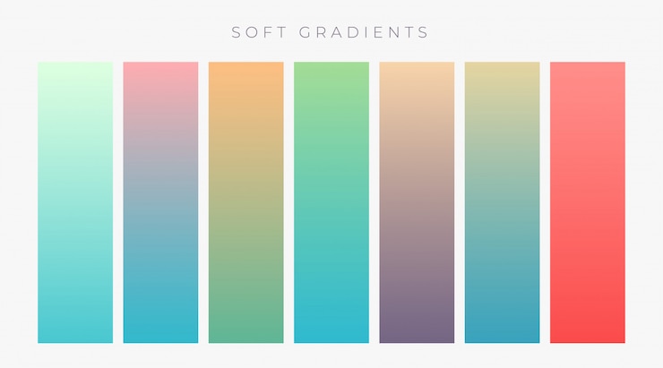 Vector Gratis set of bright colroful gradients set