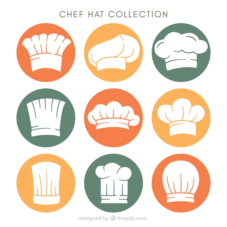 Vector Gratis set of chef hats