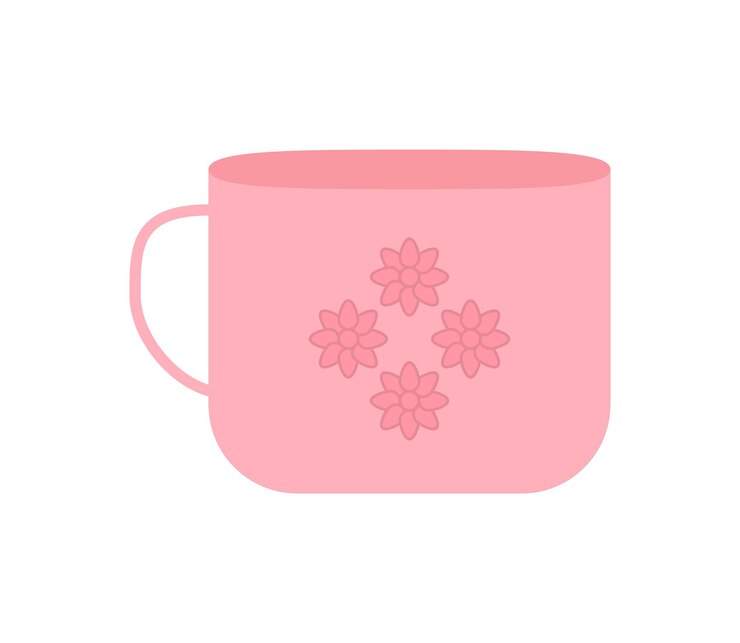 Vector Gratis set of colorful porcelain coffee and tea cup cartoon illustration