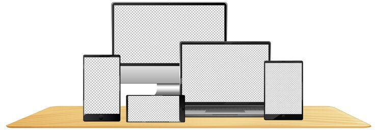 Vector Gratis set of electronic devices