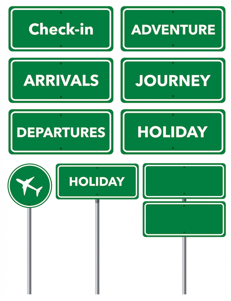 Vector Gratis set of holiday signs