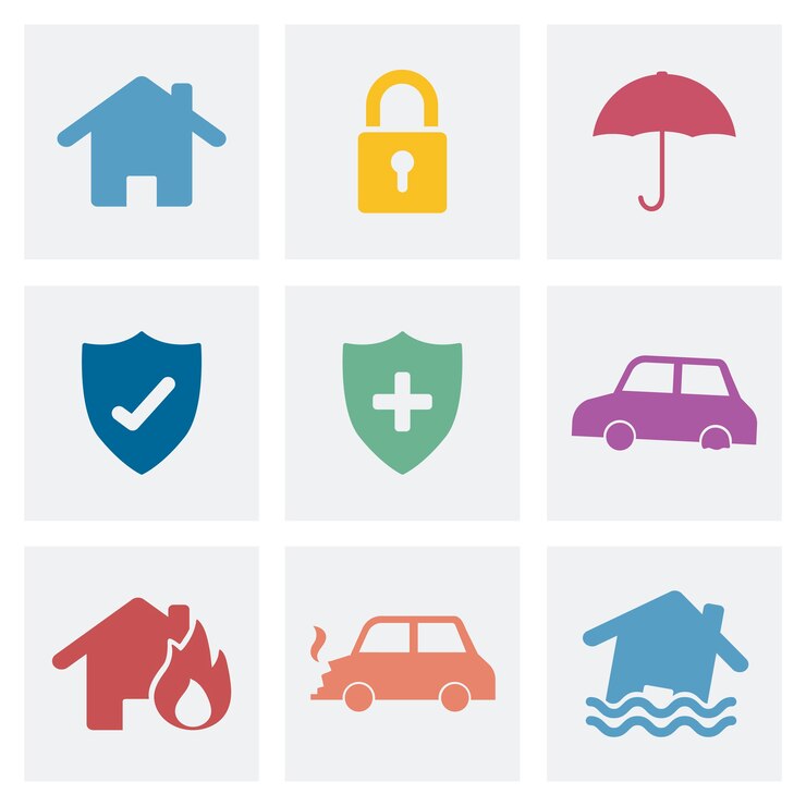 Vector Gratis set of home security icons illustration
