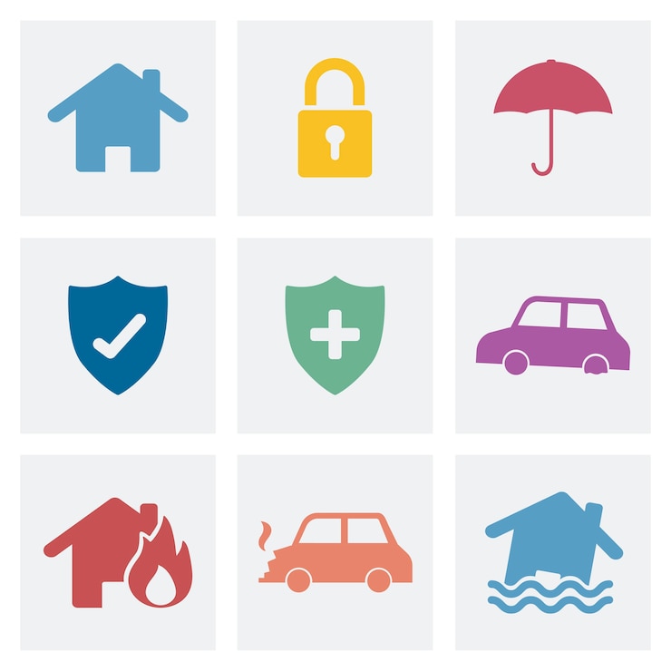 Vector Gratis set of home security icons illustration